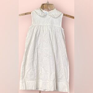 EUC Auraluz Dress  Sleeveless White with white trim and embroidered